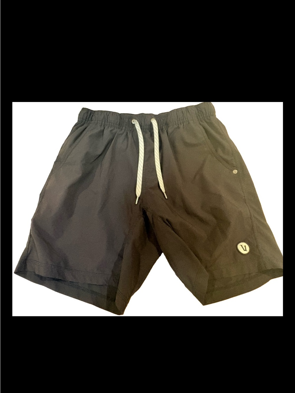 Vuori Kore Shorts Large Mens Blue And Black Athletic Training Shorts 5" Inseam